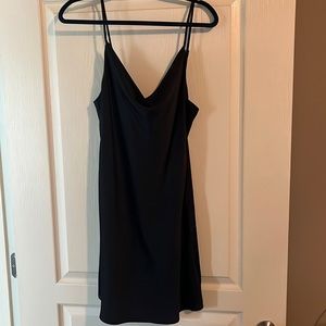 Urban outfitters black satin mini dress